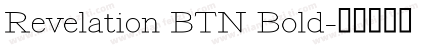 Revelation BTN Bold字体转换